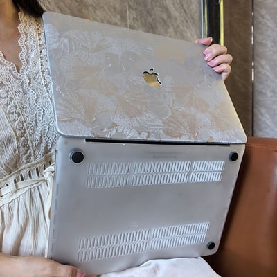 低調光澤 琉光銀杏紋 MacBook 專用保護殼8