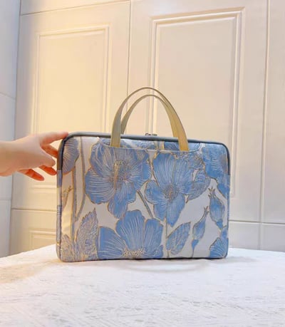 勿忘我 刺繡多功能旅行電腦包3