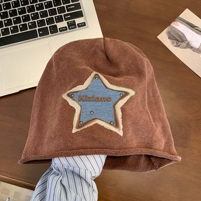 美式復古星星堆堆帽 瘦臉百搭帽4