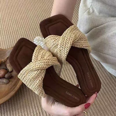 2026春夏新款法式編織一字拖鞋6