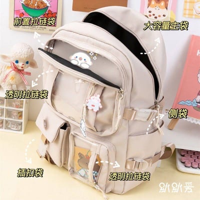 韓版森系學院風超火少女雙肩包7