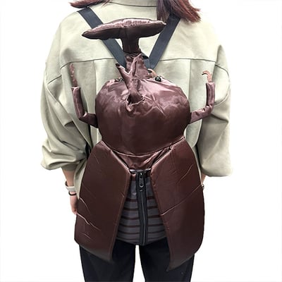 日本直送  超逼真昆蟲背包   甲蟲咖啡色現貨5