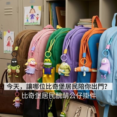 比奇堡居民小魚民盲盒掛件 一組六入1