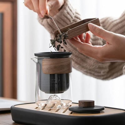 遠山系列玻璃一壺四杯旅行茶具組4