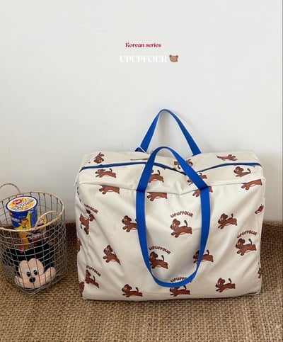 韓系大容量收納袋 卡通印花防水被子袋 衣物旅行收納包5