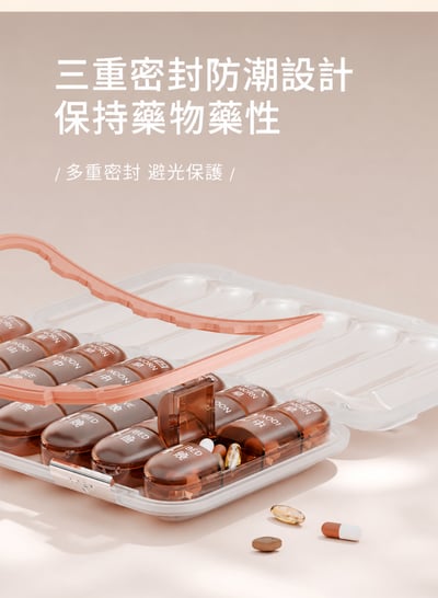 便攜一週7天大容量分裝藥盒4