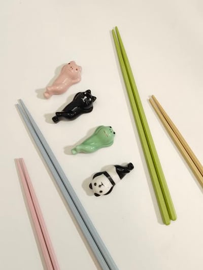 日系萌系小動物陶瓷筷架1