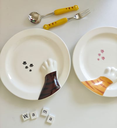 日係可愛立體貓爪盤兩入組2