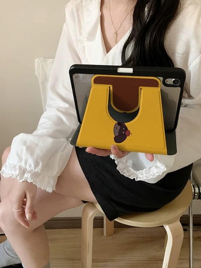 Lucky puppy躺平小狗黃色iPad平板保護套3