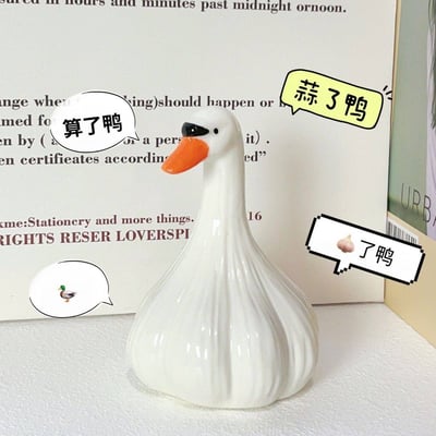 佛系算了鴨~創意禮物可愛鴨治癒系桌面辦公室解壓陶瓷小鴨子擺件1