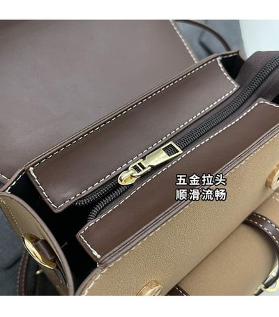 優質歐美款復古撞色設計雙肩包 質感PU百搭小書包風背包12