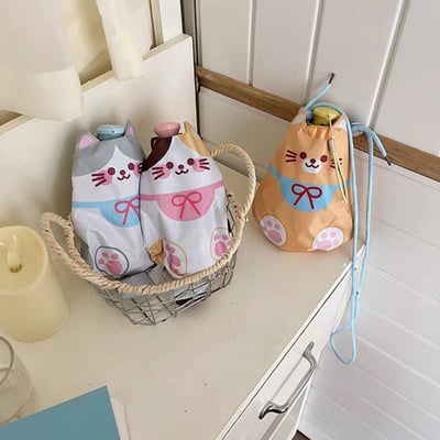 包裹一隻貓出門 貓咪造型斜背收納包五折晴雨兩用傘1