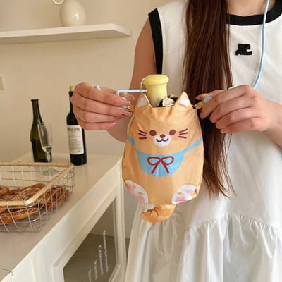 包裹一隻貓出門 貓咪造型斜背收納包五折晴雨兩用傘2