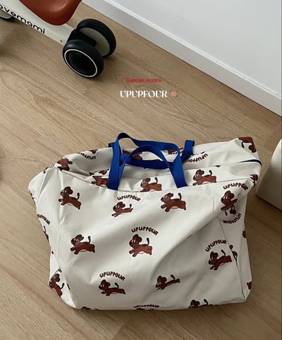 韓系大容量收納袋 卡通印花防水被子袋 衣物旅行收納包4