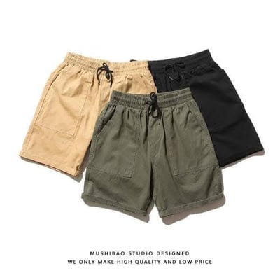 時髦同款棉質舒適工裝五分短褲6