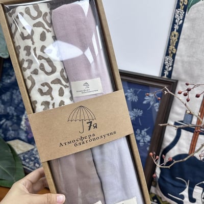 出口級外貿品質 紗布毛巾禮盒   4條裝4