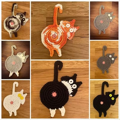 Cat Butt Coasters 貓屁股杯墊10