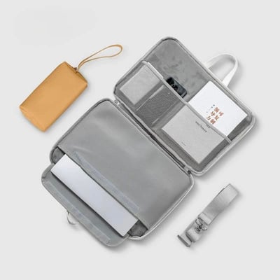 摩登城市 人物插畫風多功能旅行電腦包12