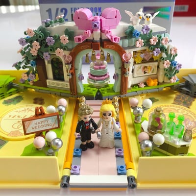 LOZ俐智新品婚禮生日積木書MINI小顆粒拼裝4