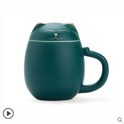 【現貨特惠】療癒招財貓陶瓷茶杯禮盒組2