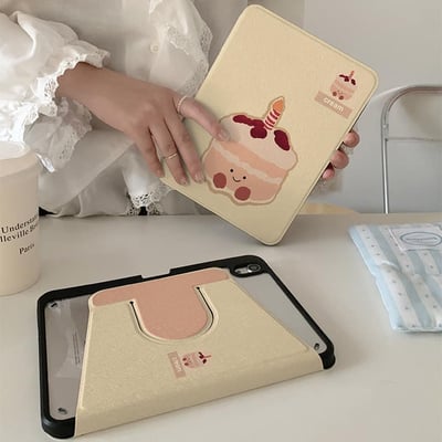 奶油小蛋糕 療癒感黃色系平板保護套4