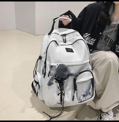 超大容量防潑水多格層雙肩包5