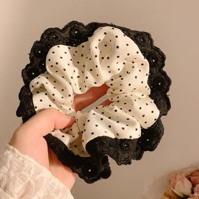 韓劇歐尼同款 波點大腸髮圈4