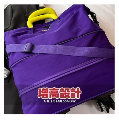 多功能可拆輪擴容旅行包 大容量雙層拉鍊設計 可上行李箱 健身/出差/旅行萬用包12