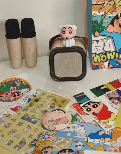 可愛小新K歌藍牙音箱  雙麥克風家庭KTV(複製)5