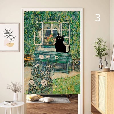 黑貓藝術生系列門簾3