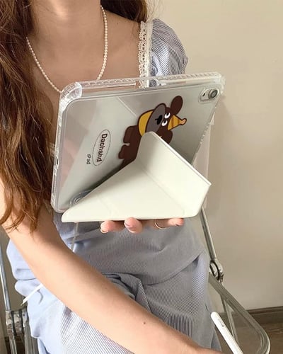 派對哈巴狗 格紋哈巴狗iPad平板保護套4