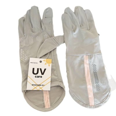 出口日本開車手套 夏天戶外騎乘防紫外線防滑 可觸控手機 遮陽冰絲防曬薄款手套6