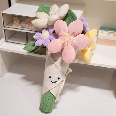 可愛絨毛玩偶花束 520情人節生日趣味手捧花3
