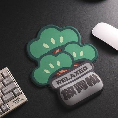 上班不蕉綠矽膠護腕滑鼠墊2