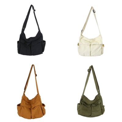 工裝風肩斜帆布大背包11