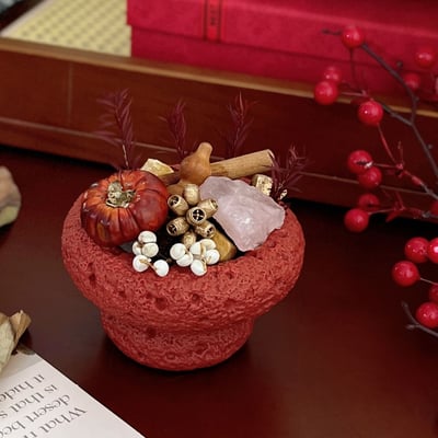 新年快樂 聚寶盆香薰晶石擺件禮盒 招財聚財・居家擴香・生日喬遷送禮3