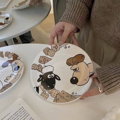 掌門狗狗系列陶瓷餐盤組合7