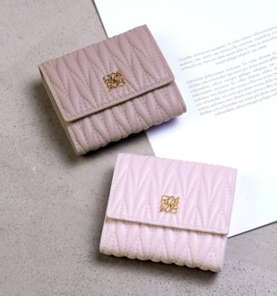 日本  菱格壓紋三折迷你錢包4