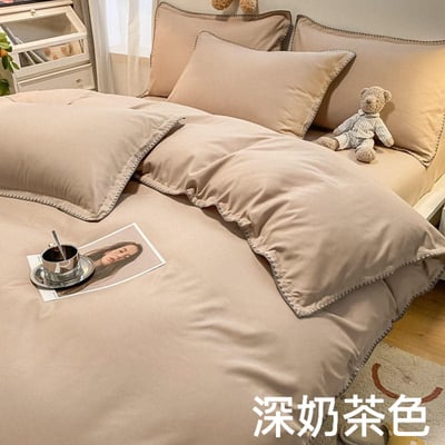 純色超柔水洗感四件套床包組5