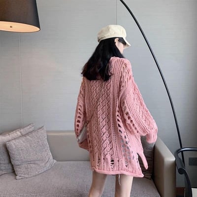 鏤空破洞慵懶風韓系毛衣8