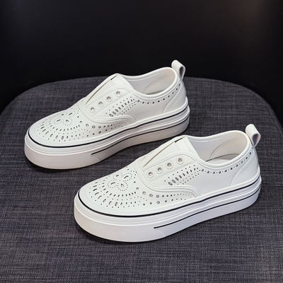 厚底顯瘦增高超好穿雕花小白鞋3