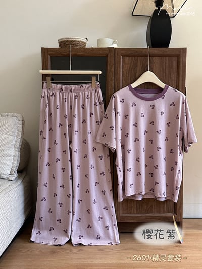 夏日涼感舒適雪花棉精靈睡衣 高級感透氣居家套裝12