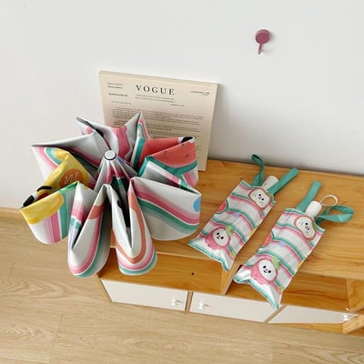 開心水果舖 可愛水果印花折疊晴雨兩用自動傘4