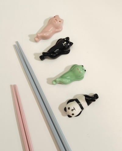 日系萌系小動物陶瓷筷架4