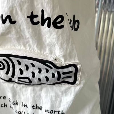 新款搞怪可愛摸魚大容量購物袋1