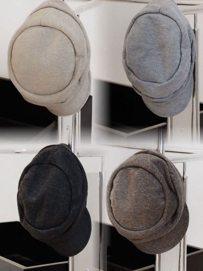 新款出口日本 平頂褶皺山本羊毛堆堆帽8