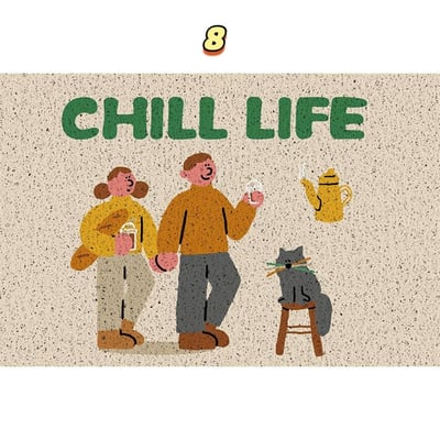 可愛小情侶家用入戶門墊進門絲圈地墊8