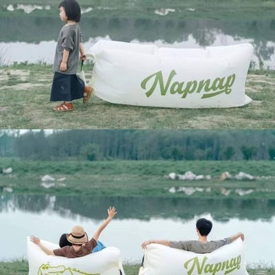 時尚野餐露營快速充氣沙發6