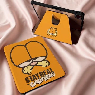 可愛加肥貓 橘色加菲貓iPad平板保護套1