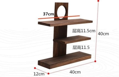 復古木質桌面收納架  高級簡約多層展示香水置物架5
